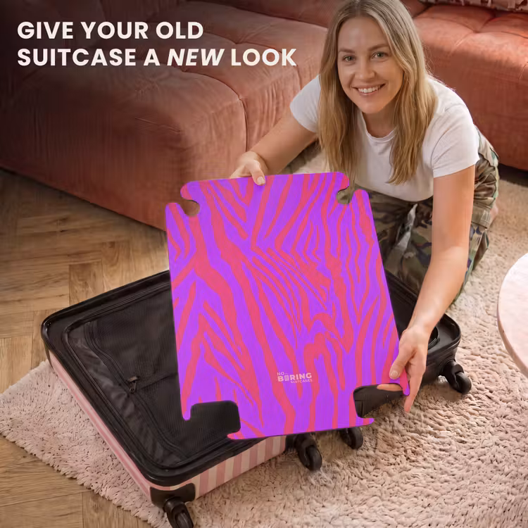 CaseSwap™ - Zebra stripes in red and purple with modern flair — 3