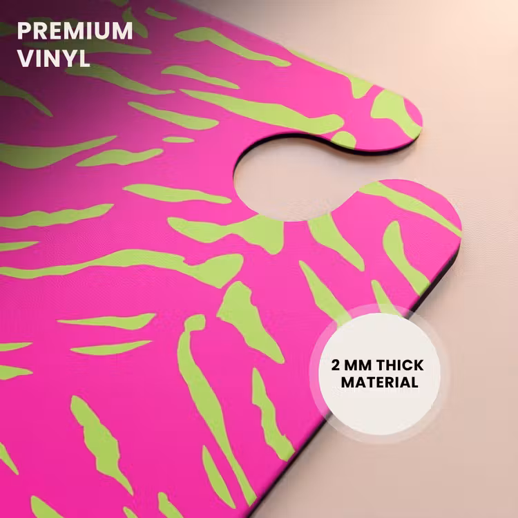 CaseSwap™ - Bright pink tiger print with lime green stripes — 6