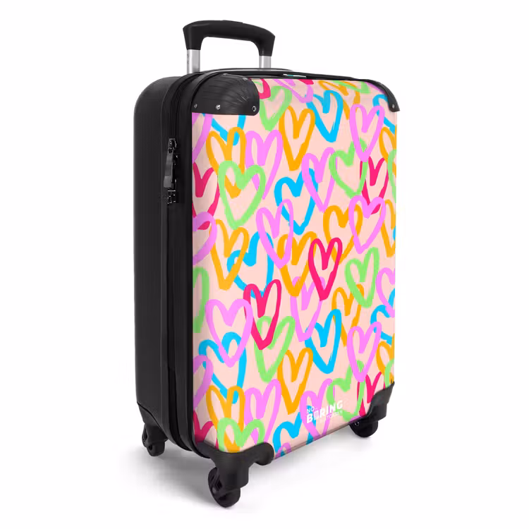 CaseSwap™ - Colorful heart pattern on pastel pink — 2