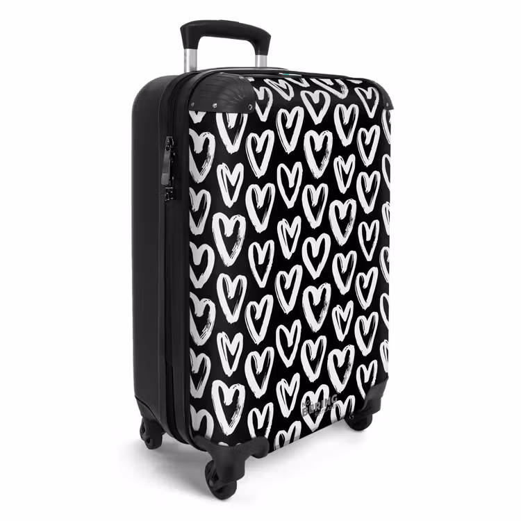 CaseSwap™ - Cream hearts on black — 2
