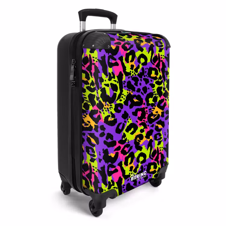 CaseSwap™ - Neon panther print on purple with colorful accents — 2