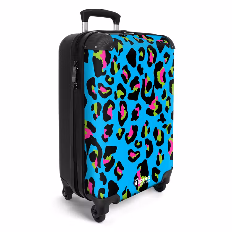 CaseSwap™ - Panther pattern in neon colors on blue background — 2