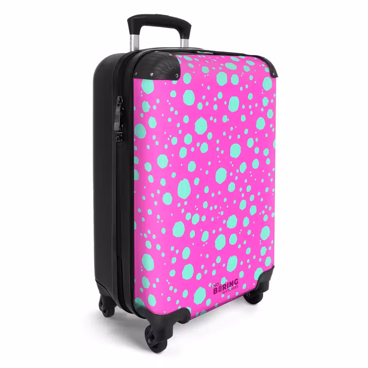 CaseSwap™ - Turquoise dots on bright pink background — 2