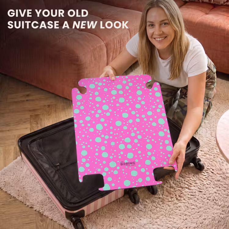 CaseSwap™ - Turquoise dots on bright pink background — 3