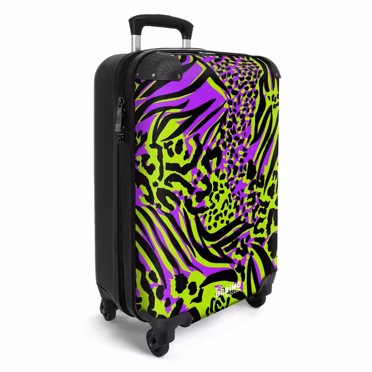 CaseSwap™ - Wild animal print in purple, lime green and black — 2