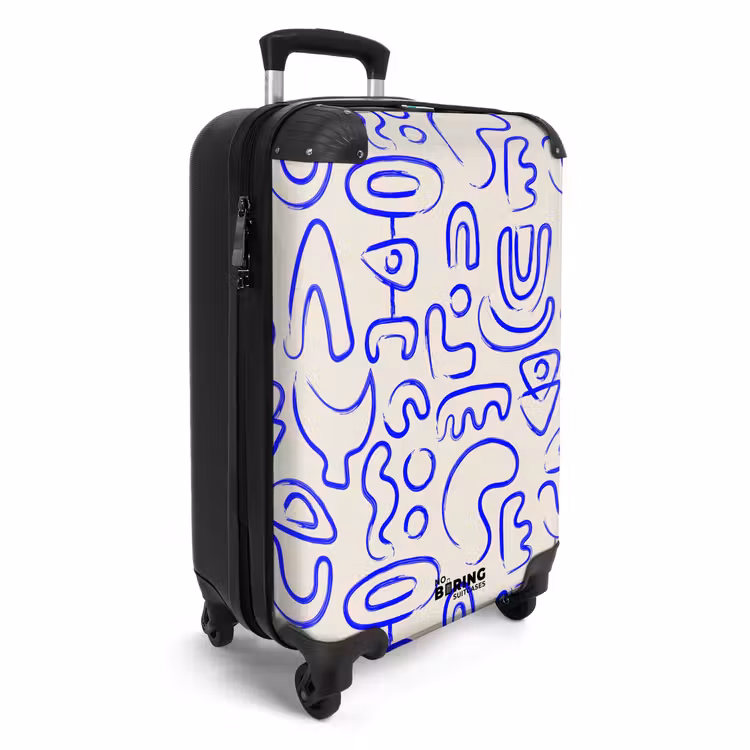 CaseSwap™ - Blue abstract shapes on beige — 2