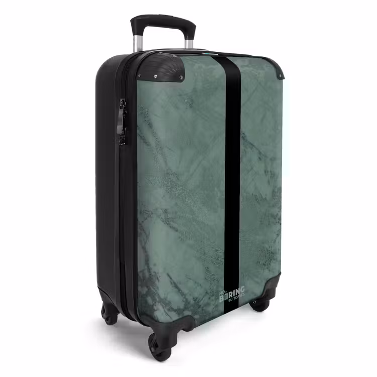 CaseSwap™ - Green marble look with black vertical stripe — 2
