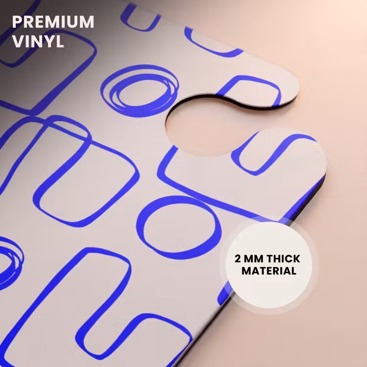 CaseSwap™ - Blue abstract lines on beige background — 6
