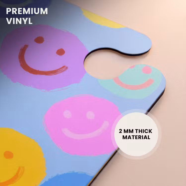 CaseSwap™ - Rainbow smiley faces on a blue background — 6