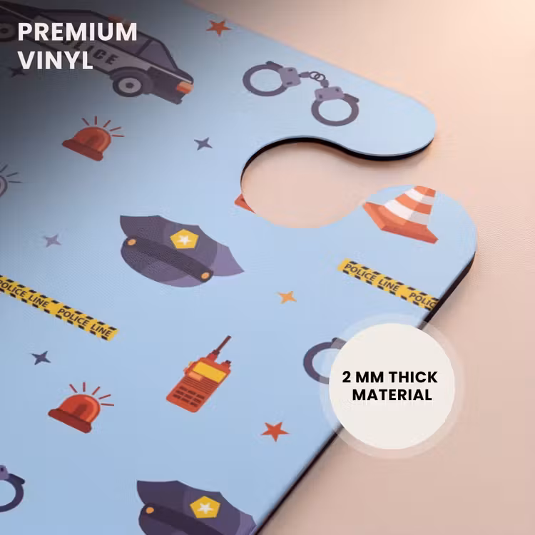 CaseSwap™ - Police and security pattern on light blue — 6