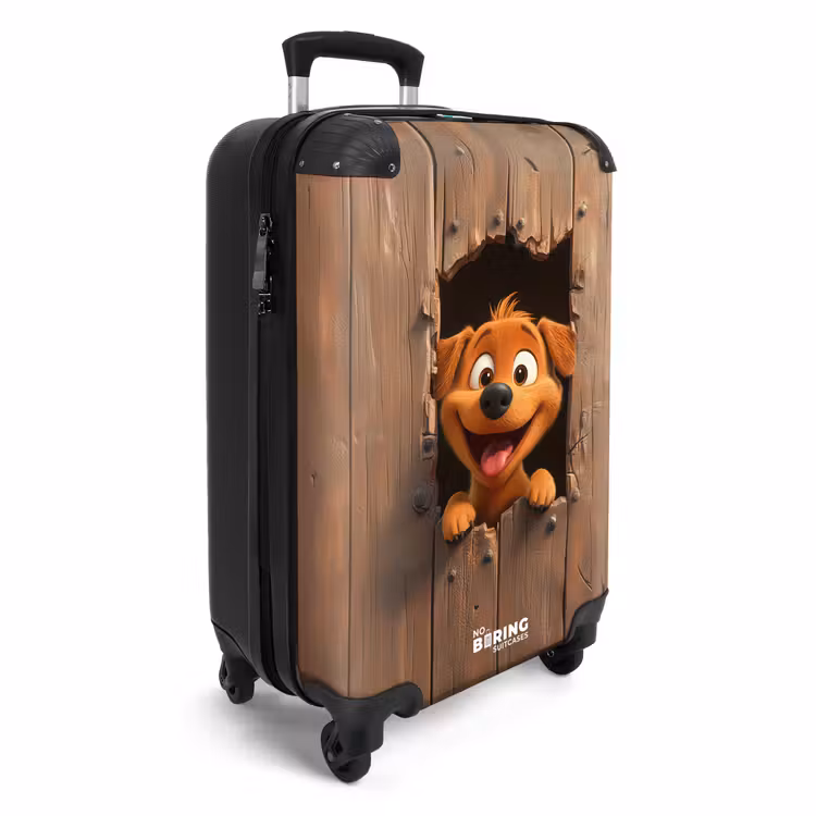 CaseSwap™ - Happy dog looks through broken wooden fence — 2