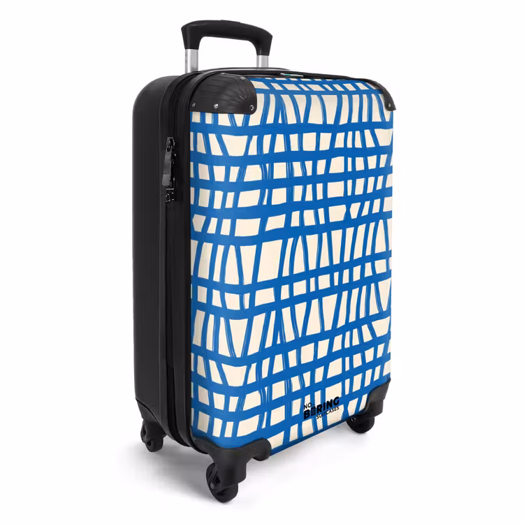CaseSwap™ - Checkered pattern - Blue - Cream — 2