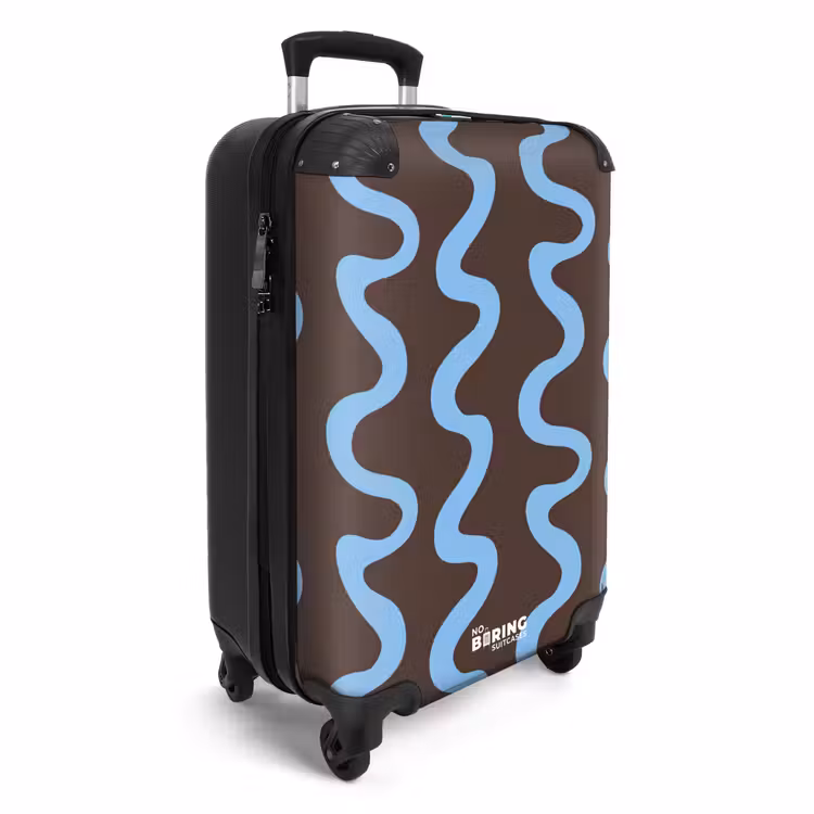 CaseSwap™ - Winding lines - Blue - Brown - Minimalist — 2