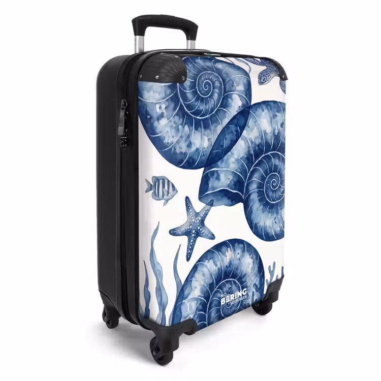 CaseSwap™ - Shell - Spiral - Marine Life - Watercolor - Blue — 2