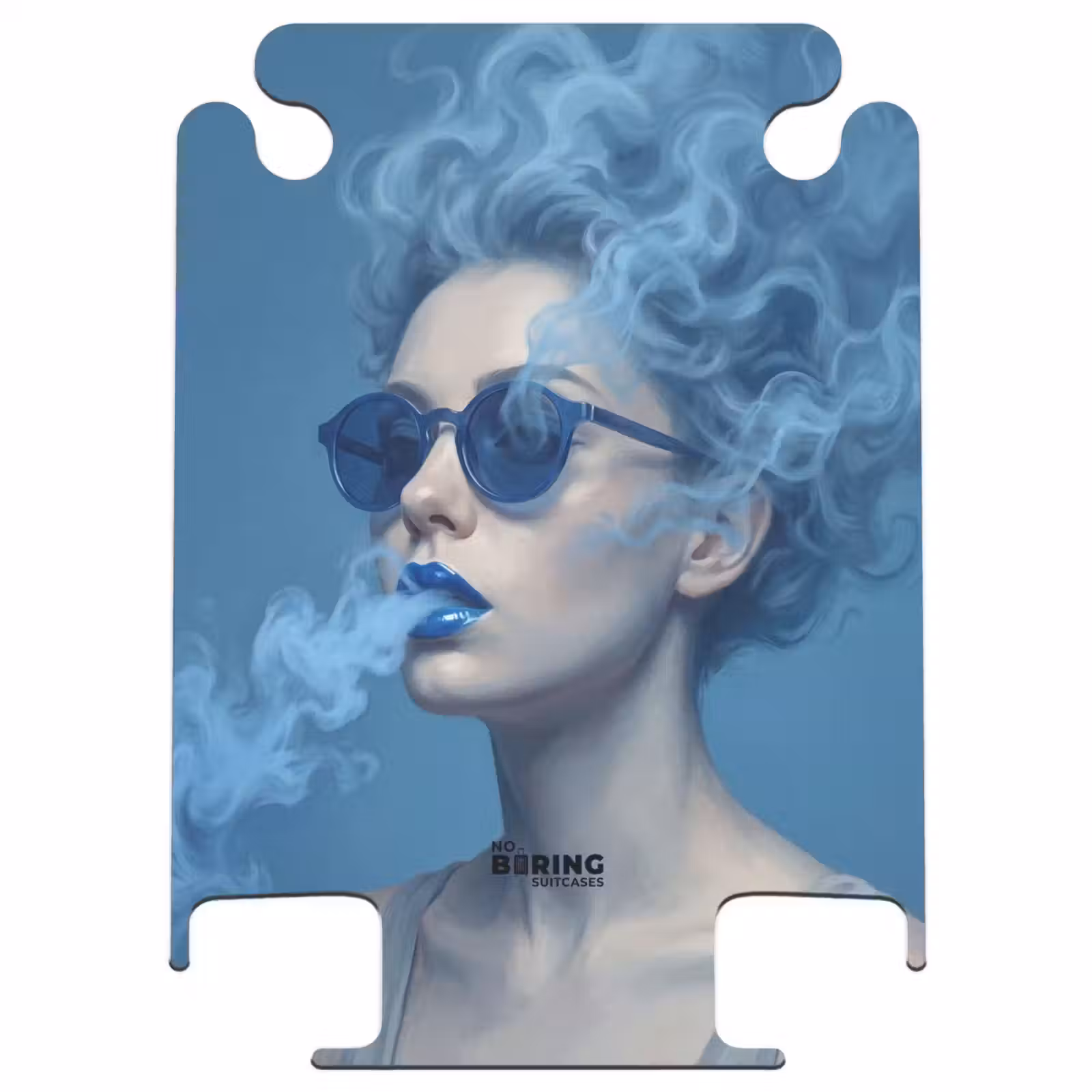 CaseSwap™ - Portrait - Sunglasses - Smoke - Abstract - Blue — 1