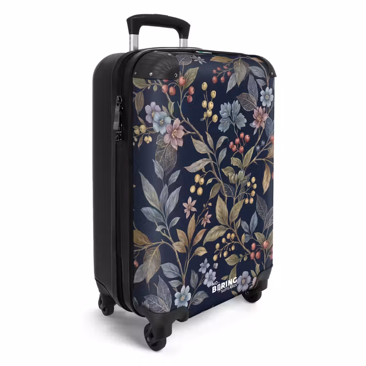 CaseSwap - Flowers - Leaves - Pattern - Botanical - Dark Blue — 2