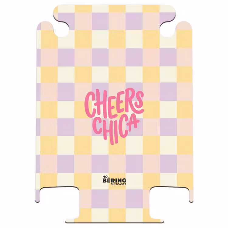 CaseSwap™ - Cheers Chica - Checkered - Lilac - Yellow — 1