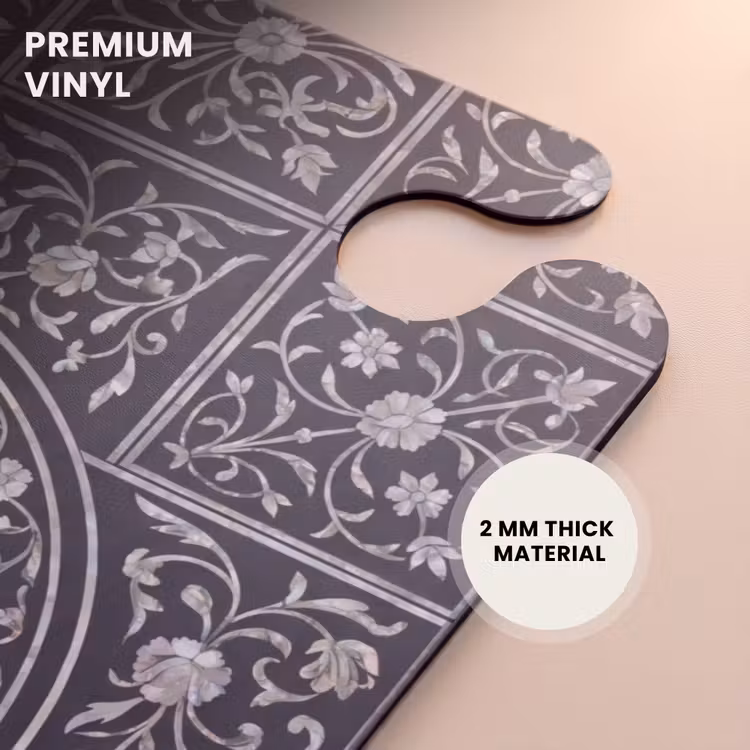 CaseSwap™ - Pattern - Floral Motif - Decorative - Classic - Black — 6