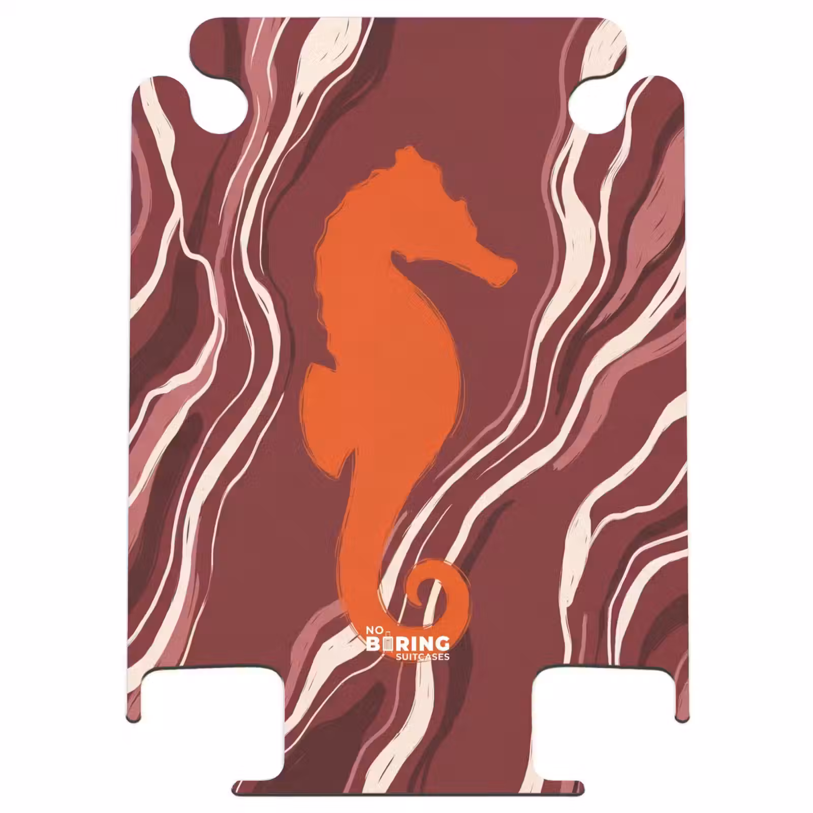 CaseSwap™ - Seahorse - Waves - Marine Life - Abstract - Orange — 1