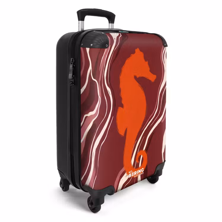 CaseSwap™ - Seahorse - Waves - Marine Life - Abstract - Orange — 2