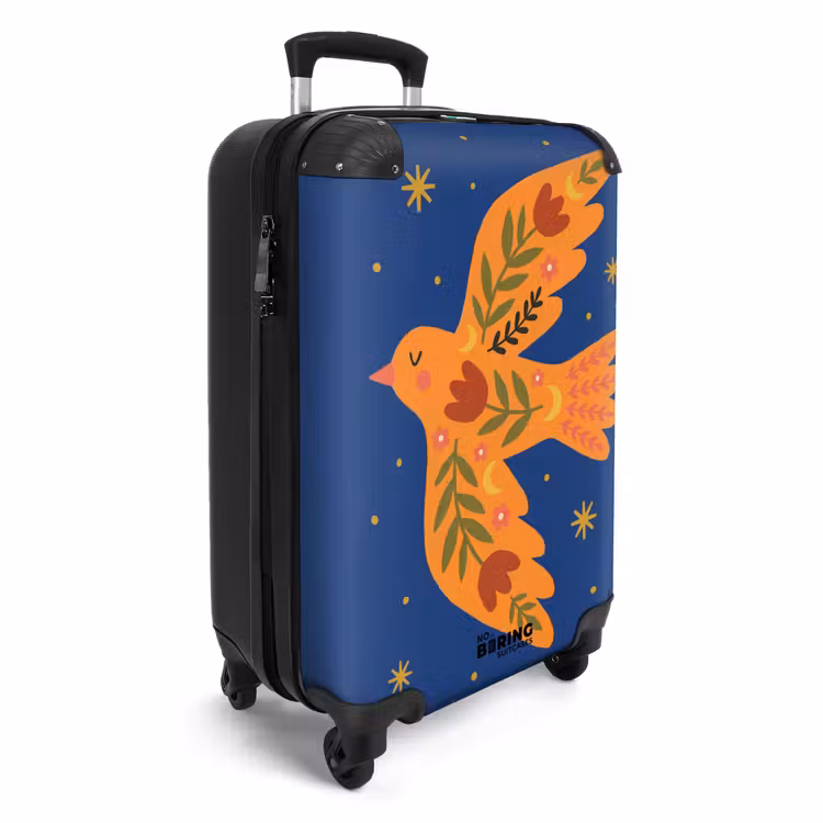 CaseSwap™ - Bird - Flowers - Decorative - Orange - Blue — 2
