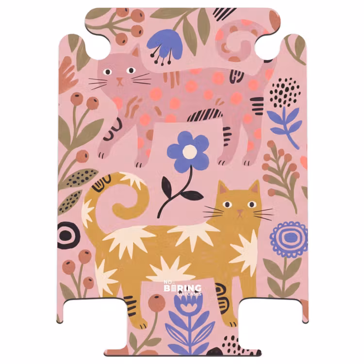 CaseSwap™ - Cat - Flowers - Animals - Modern - Pink — 1