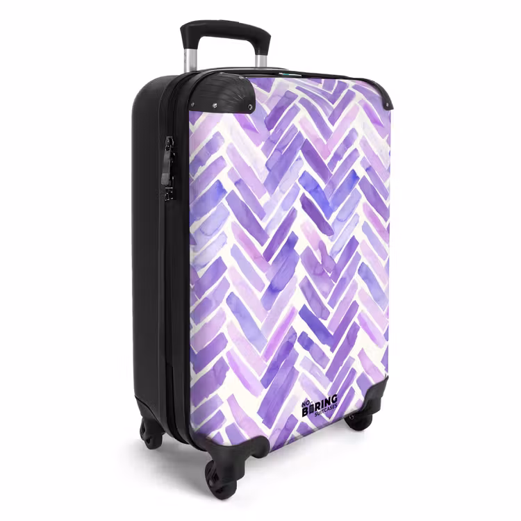 CaseSwap™ - Purple - Herringbone - Watercolor - Brushstrokes - Pattern — 2