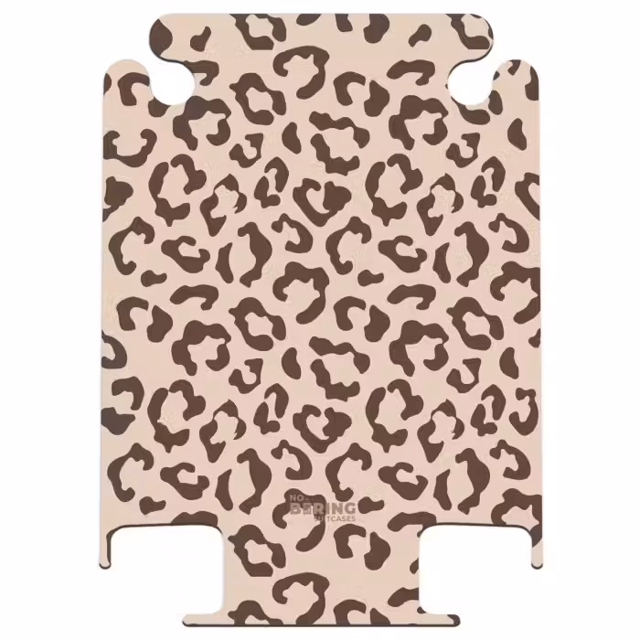 CaseSwap™ - Animal prints - Panther print suitcase in brown and beige
