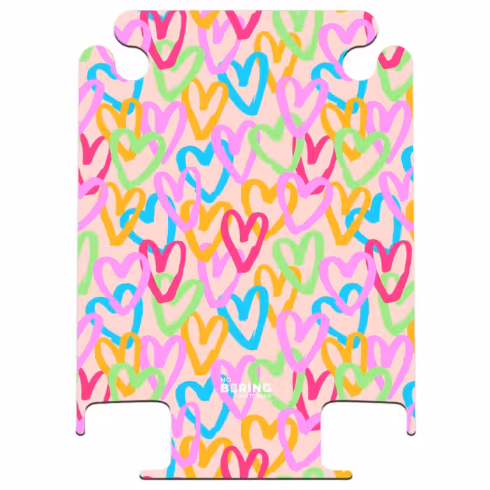 CaseSwap™ - Colorful heart pattern on pastel pink